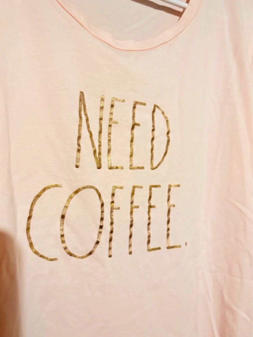 Rae Dunn NWOT “NEED COFFEE “tee size L - Picture 3 of 6